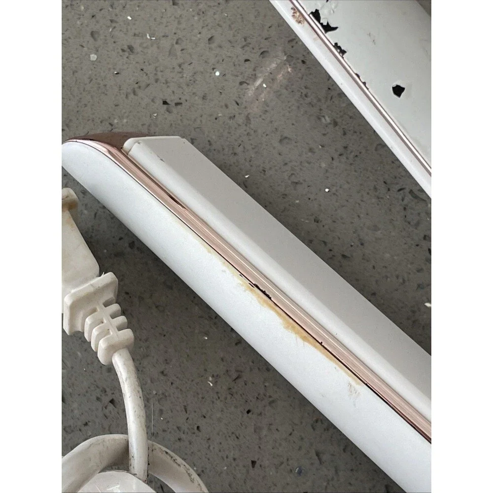 T3 - Smooth ID 1” Smart Flat Iron with Touch Interface White & Rose Gold tested